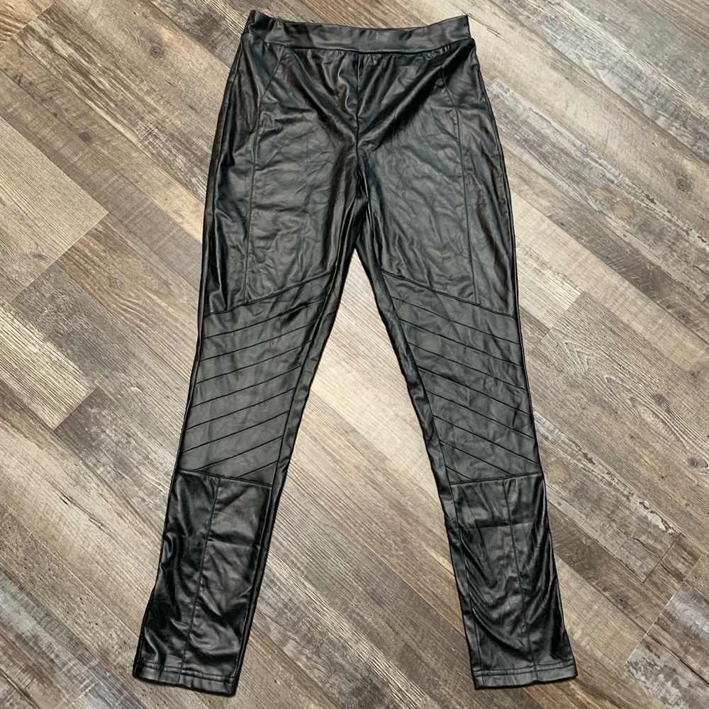 MINKPINK Black Faux Leather Leggings NWOT